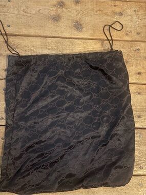 Gucci Black GG Monogram Drawstring Dust Bag Large